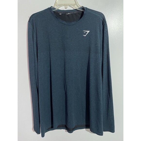 Gymshark Other - Gymshark Shirt Mens L-XL? Blue Phantom‎ Seamless David Laid Athletic Chest Day